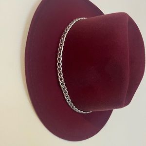 Burgundy hat